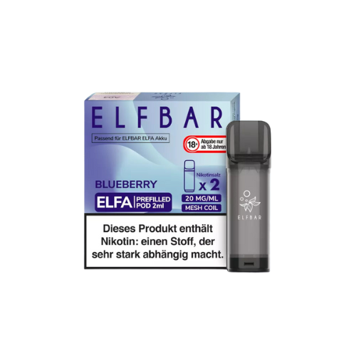 ELFBAR ELFA Blueberry Pods 20mg Nikotin – Fruchtiges Blaubeeraroma im 2er Pack