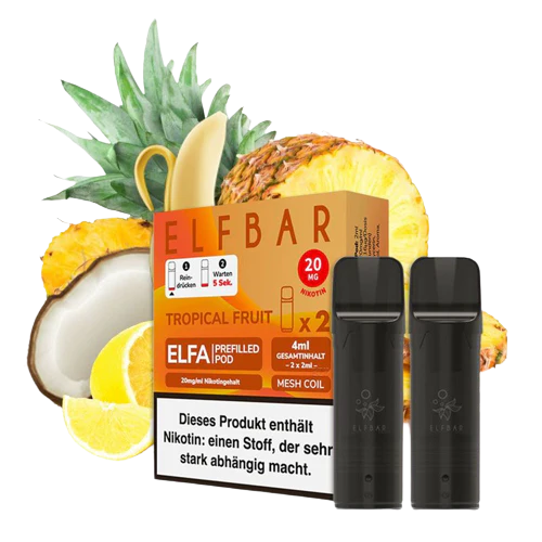 elfbar elfa tropical fruit 20mg nikotin 2er pack fruchtig exotisch