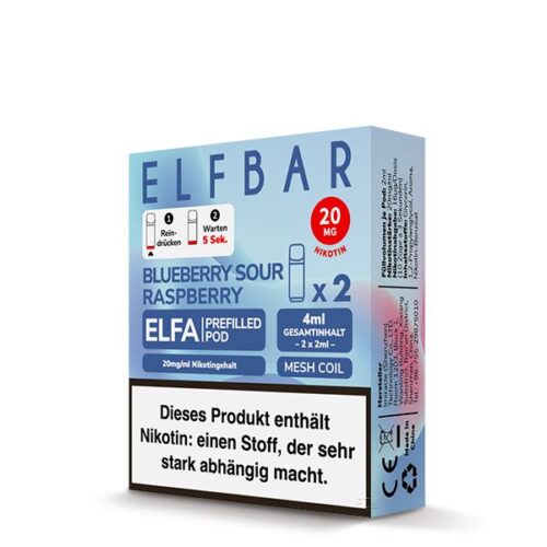 Elfbar Pods Blueberry Sour Raspberry 2x2ml Pods