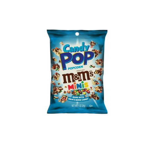 candy pop popcorn m&m 28g popcorn schokolade süß snack bunt